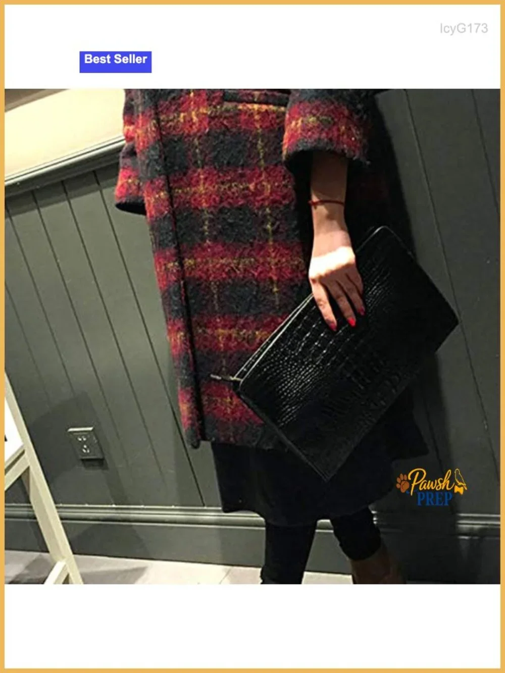 Oversized Crocodile Pattern PU Leather Envelope Clutch Evening Handbag